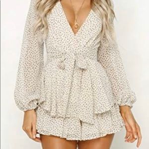 Relipop Polkadot Romper, worn once. White romper